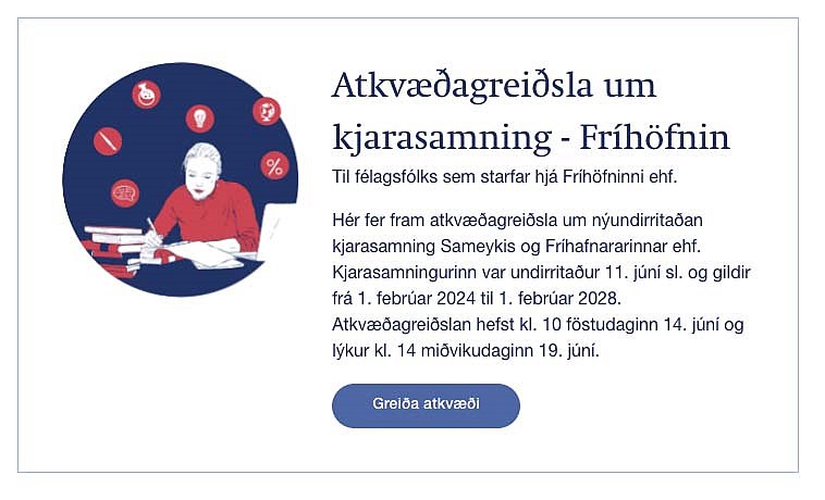 Kosning um kjarasamning Fríhafnarinnar hafin - mynd