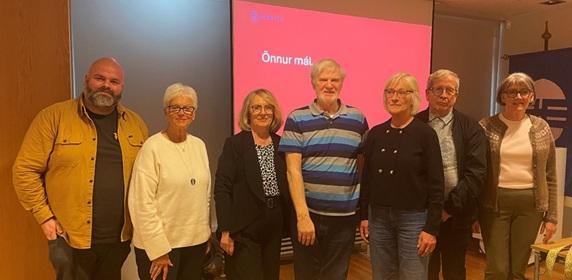 Kári Sigurðsson, formaður Sameykis, ásamt stjórn Lífeyrisdeildar Sameykis